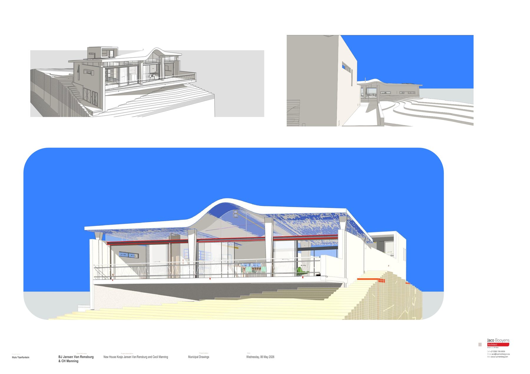 House Yzerfontein — shell perspective study